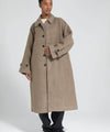 GIA BOUCLE COAT - GREY/BROWN