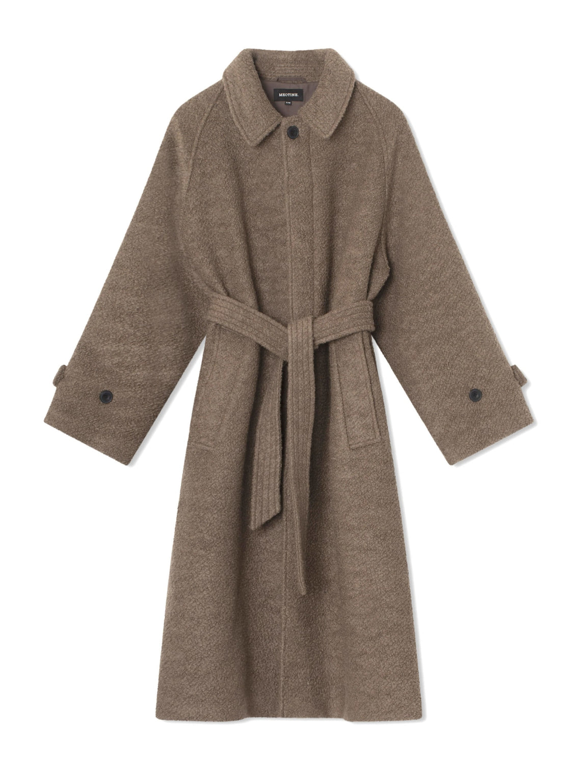 GIA BOUCLE COAT - GREY/BROWN