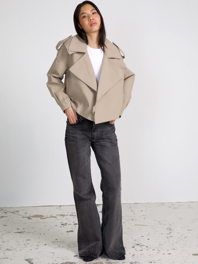 IBEN CANVAS JACKET - BEIGE