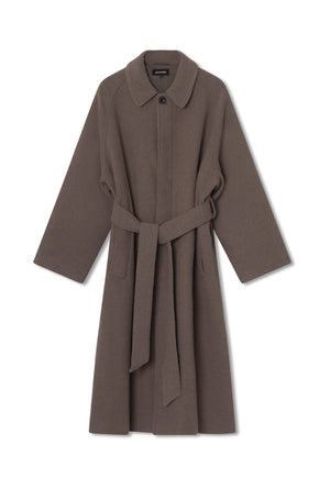 JOEL BOUCLE COAT - GREY/BROWN