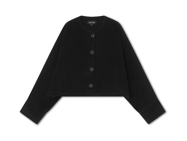 KARLA WOOL JACKET - BLACK