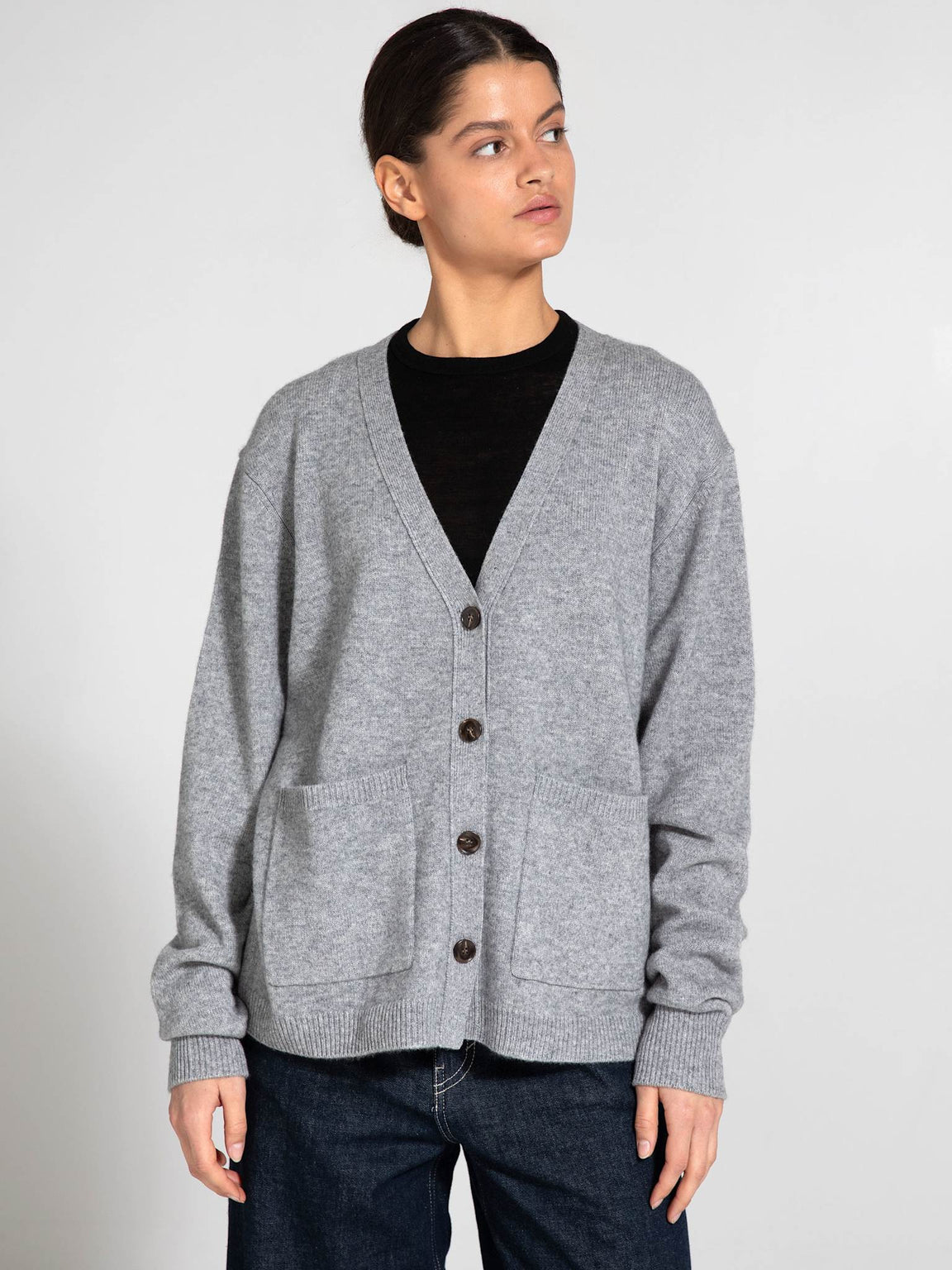 LOLA CARDIGAN KNIT - GREY