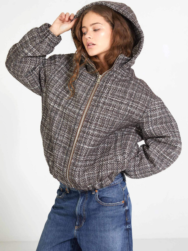 MILA BOMBER JACKET - CHECKED