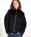 NICO JACKET MONGOLIAN FUR - BLACK