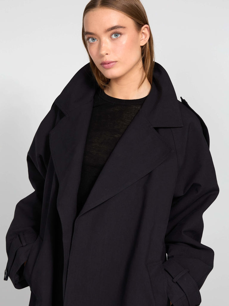 RICO CANVAS COAT - BLACK