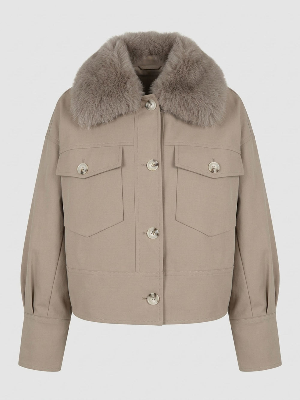 CHARLIE CANVAS JACKET - BEIGE