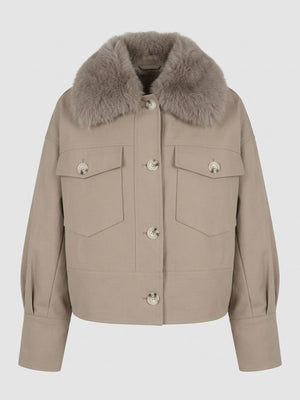 CHARLIE CANVAS JACKET - BEIGE