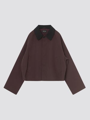 JOEL CANVAS JACKET - BURGUNDY/BLACK