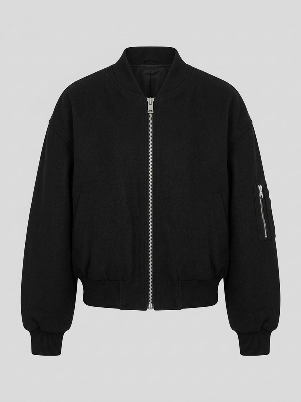 KIAN TWEED BOMBER - BLACK