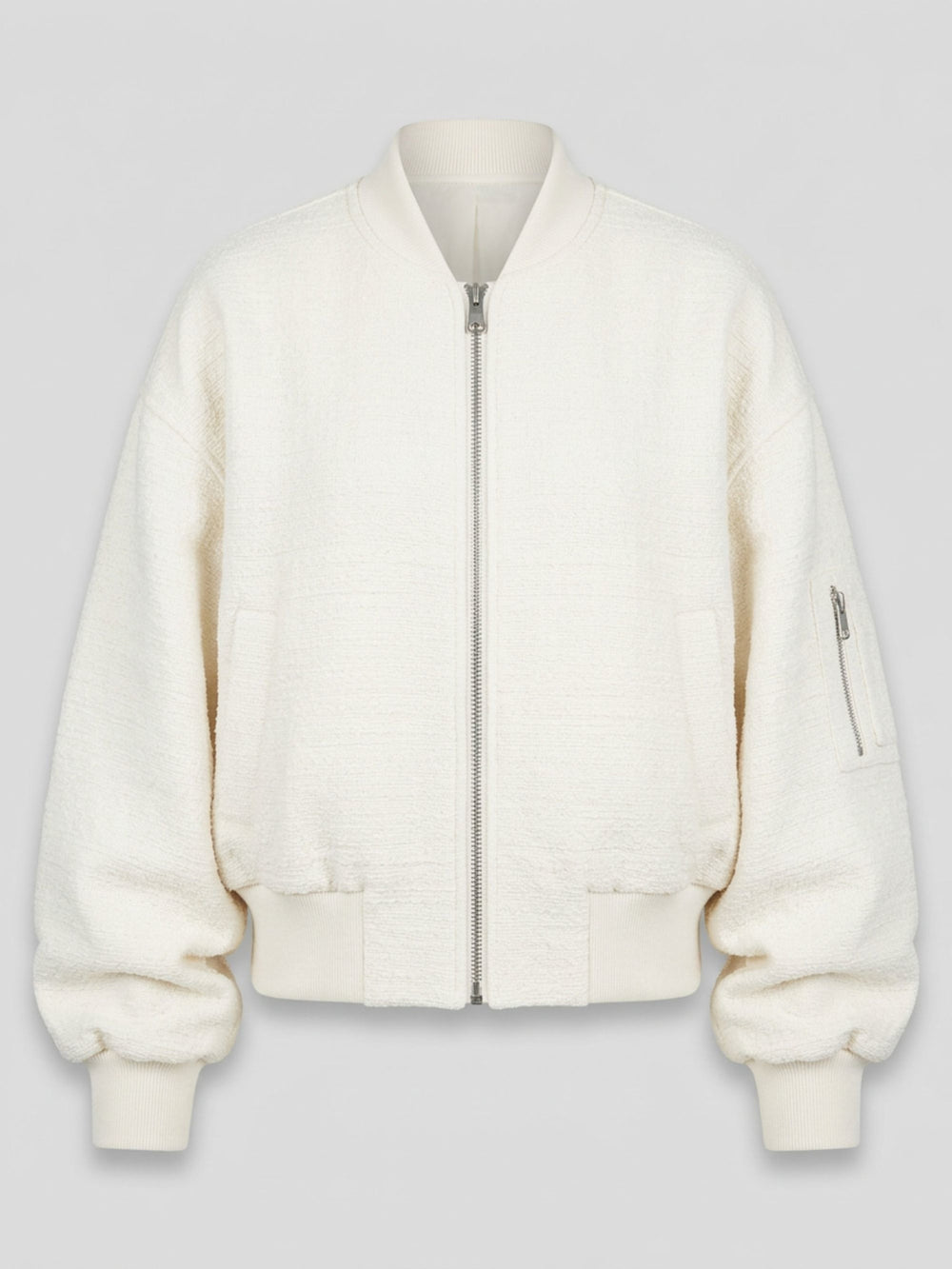 KIAN TWEED BOMBER - CREME