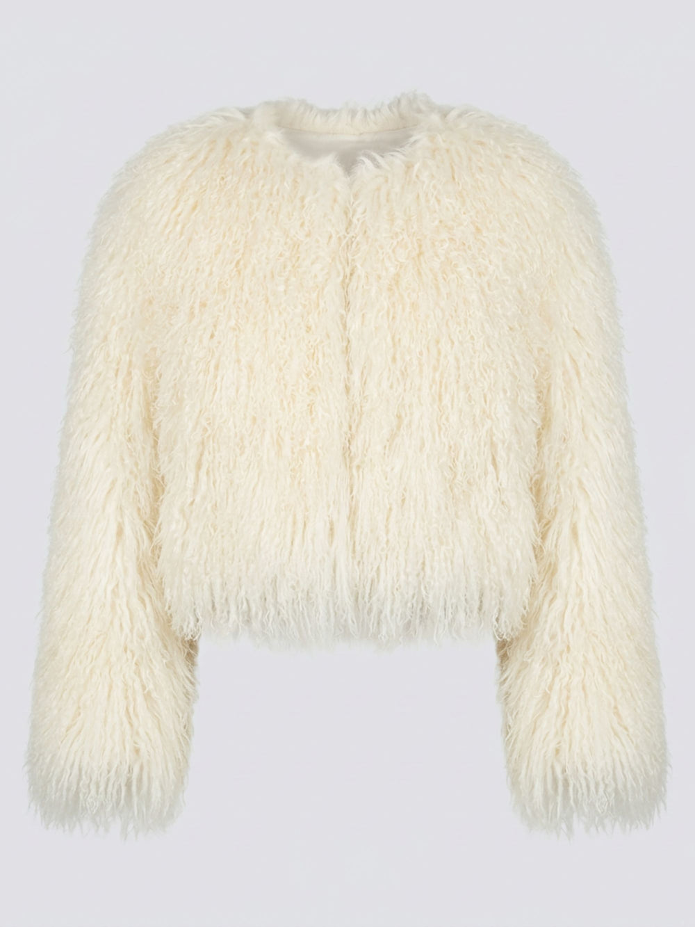 CARLY CROPPED JACKET - CREME