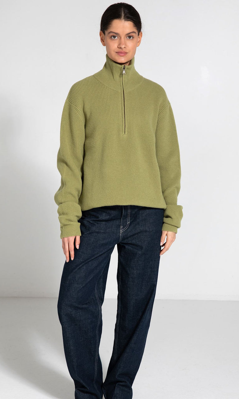 UMA ZIP KNIT - GREEN