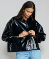 AMY JACKET VEGAN LEATHER - BLACK