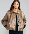 AMY VEGAN JACKET - MOCCA BROWN