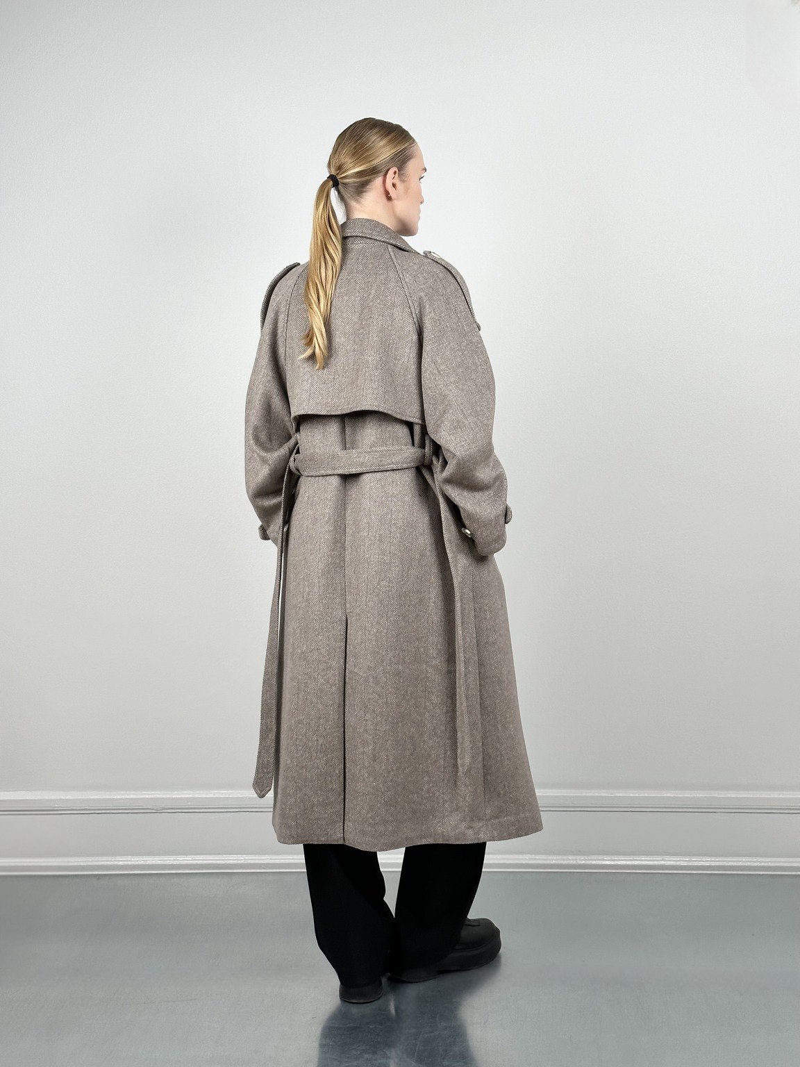 BEA WOOL COAT - BEIGE/BROWN