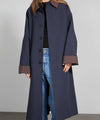 JOEL CANVAS COAT - NAVY