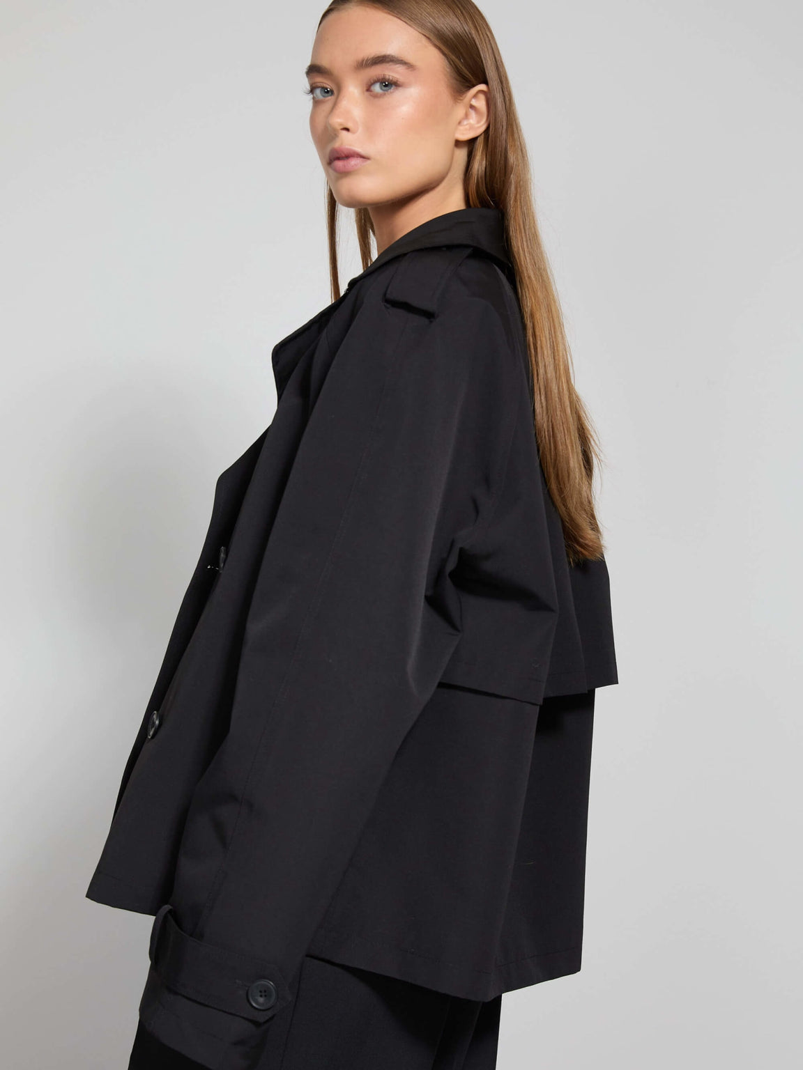 CAROLINE TRENCH JACKET - BLACK