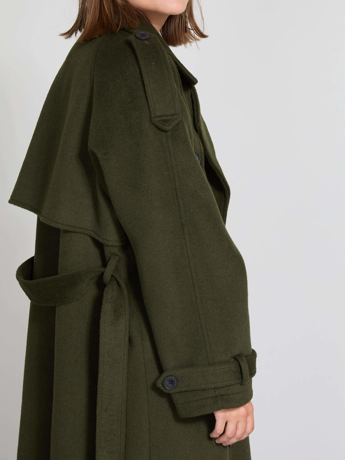 BEA WOOL COAT - GREEN