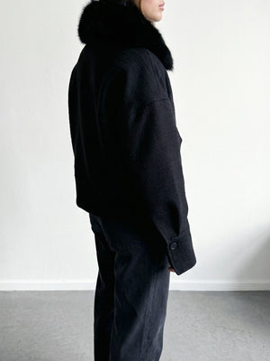 CHARLIE TWEED JACKET - BLACK