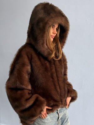 WILMA JACKET - DARK BROWN