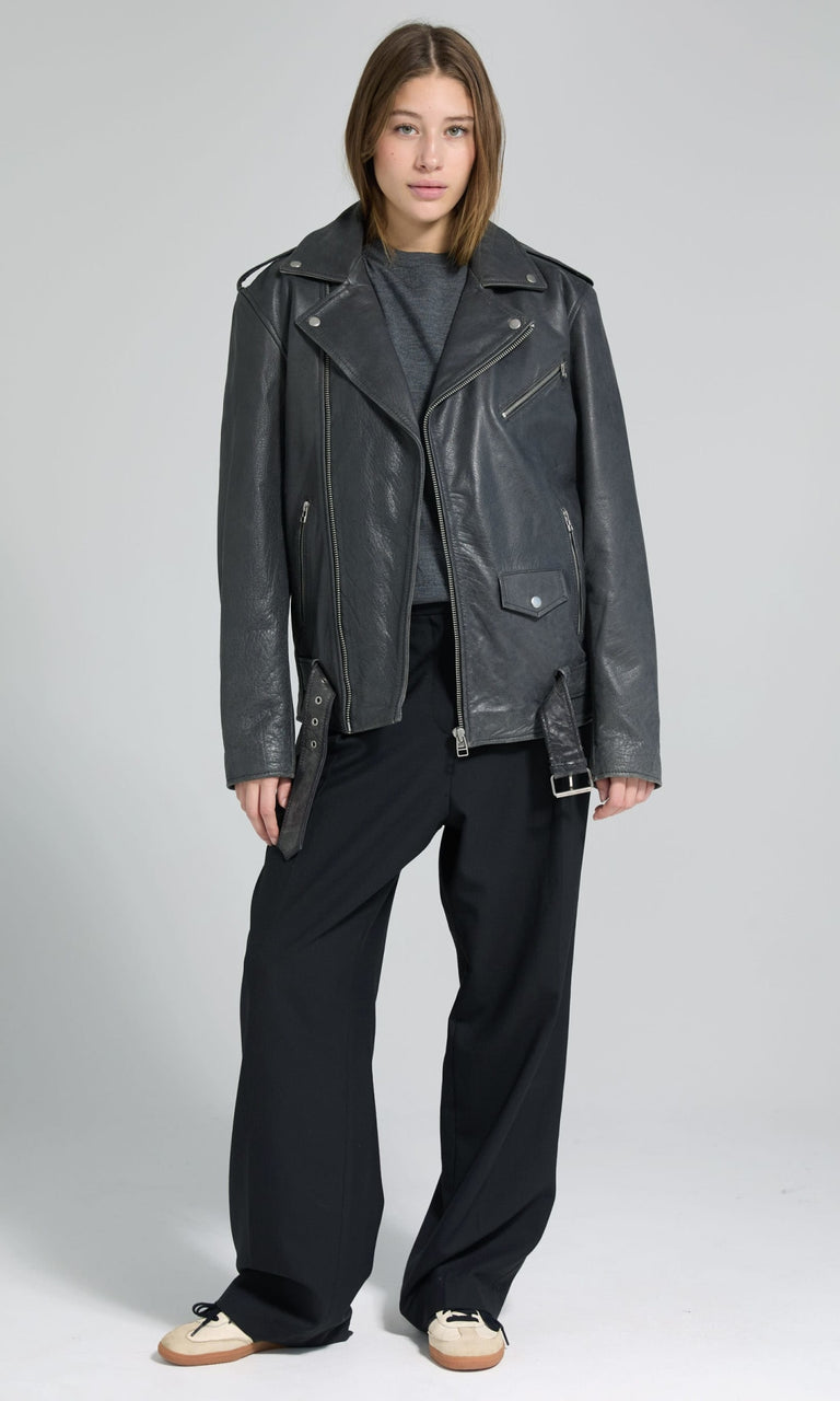 DODGE BIKER JACKET - BLACK