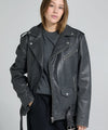 DODGE BIKER JACKET - BLACK