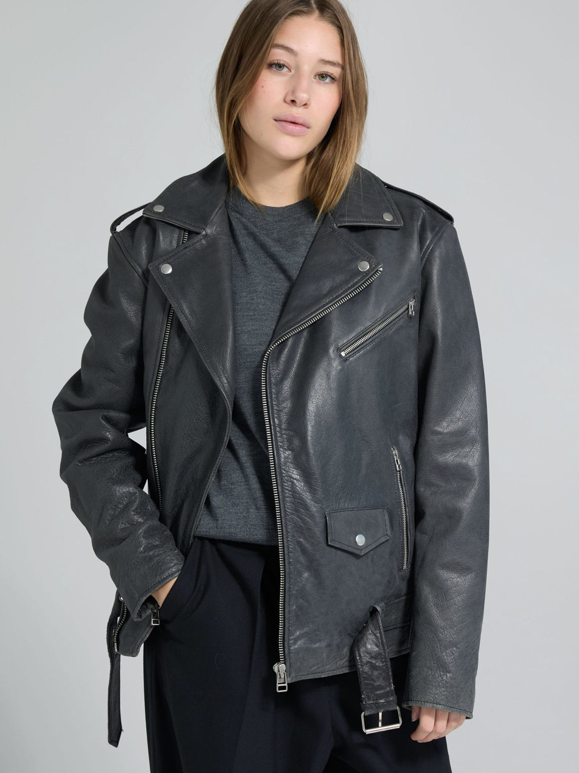 DODGE BIKER JACKET - BLACK