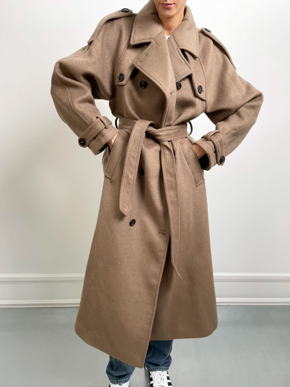 BEA WOOL COAT - BROWN