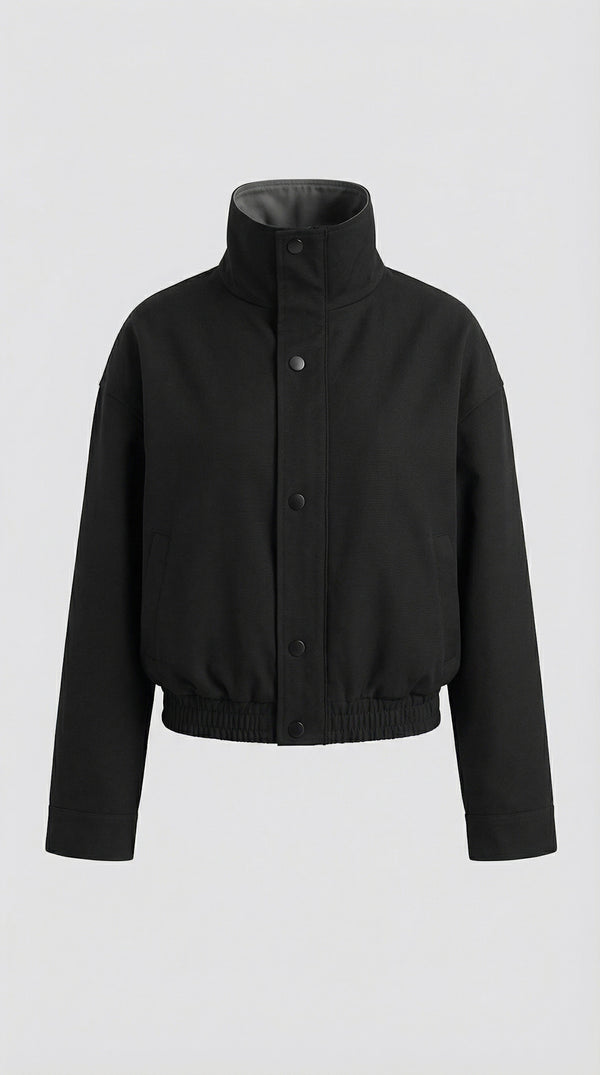EZREN BOMBER JACKET - BLACK