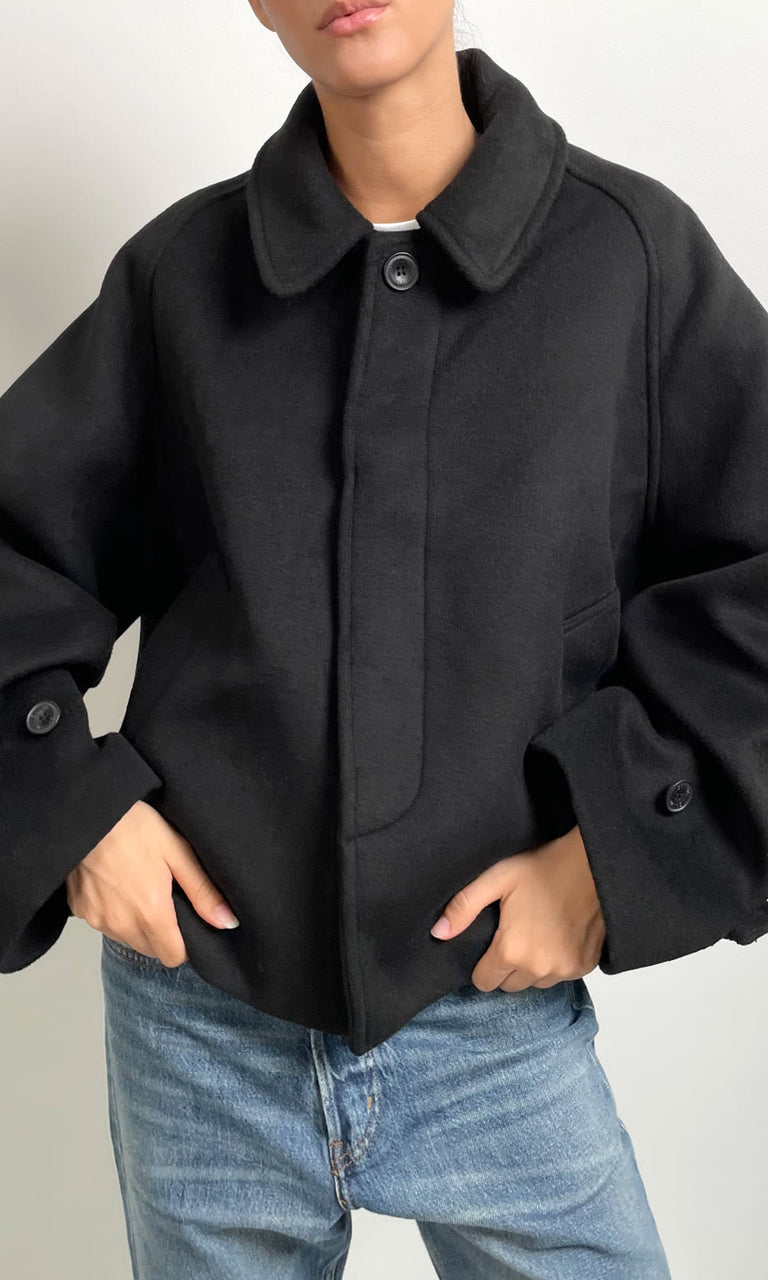 GIA WOOL JACKET - BLACK