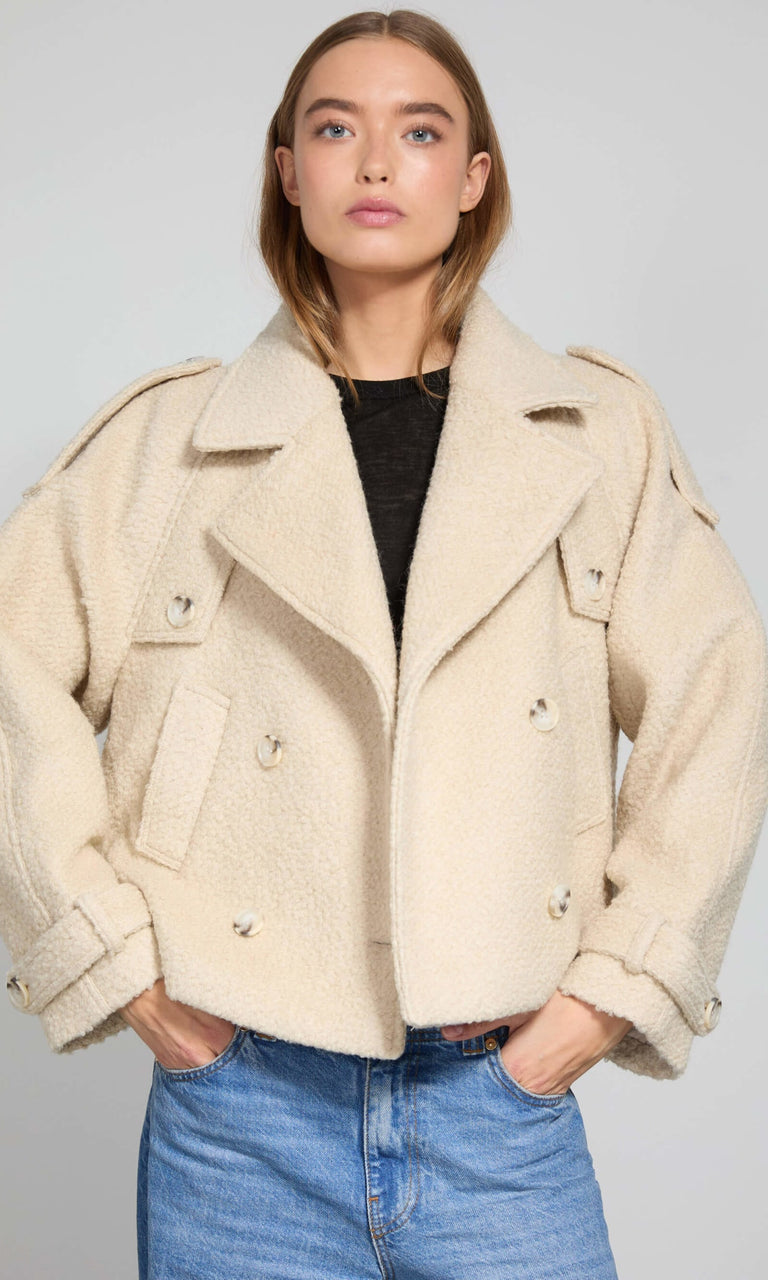 HANNI BOUCLE JACKET - CREME