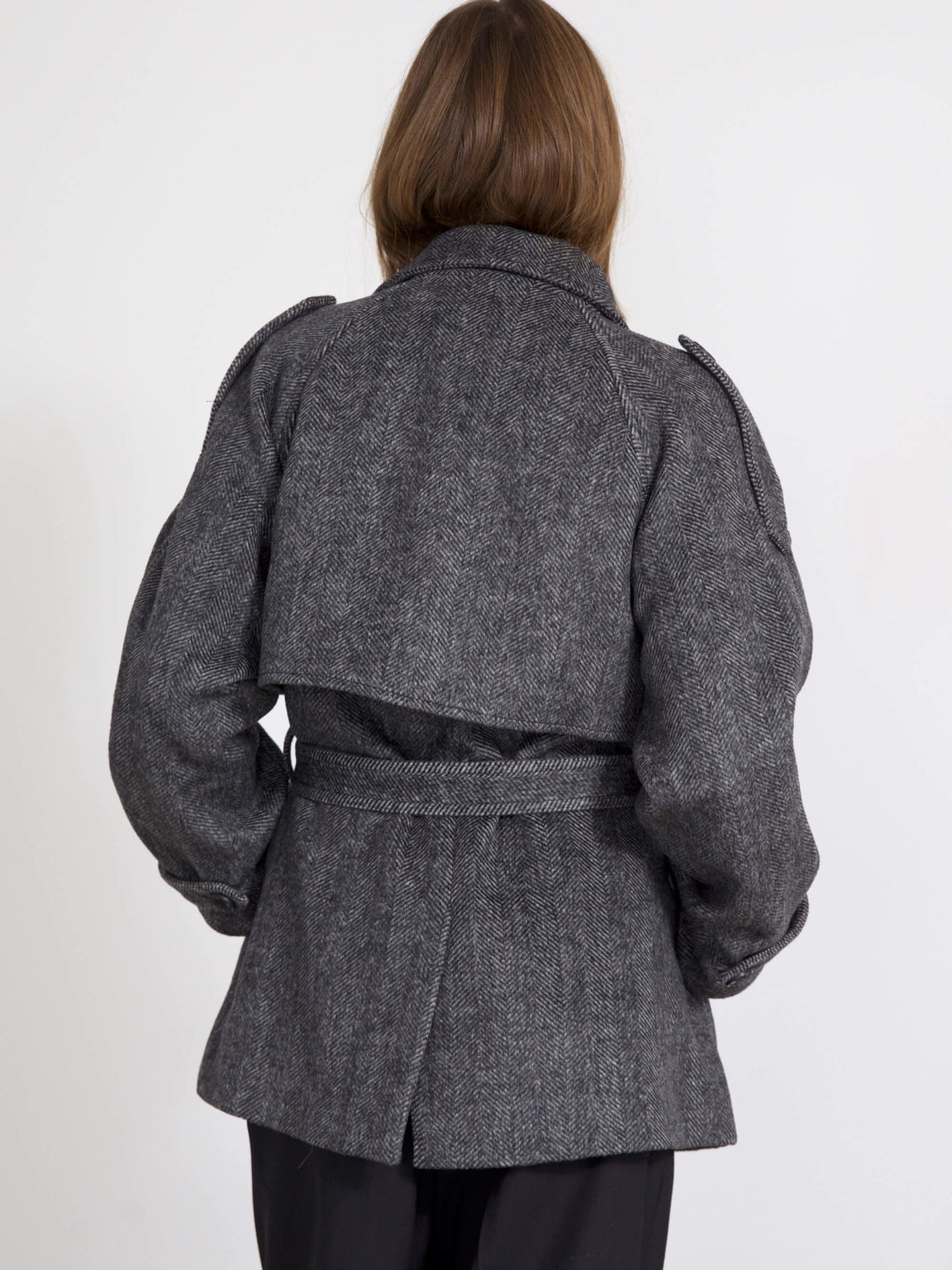 BEA WOOL JACKET - BLACK/GREY