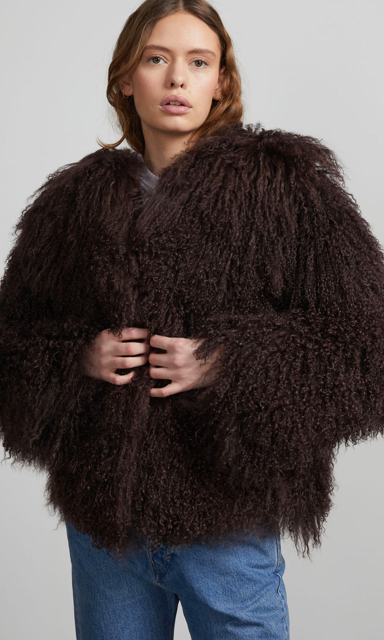 CARLY JACKET - DARK BROWN