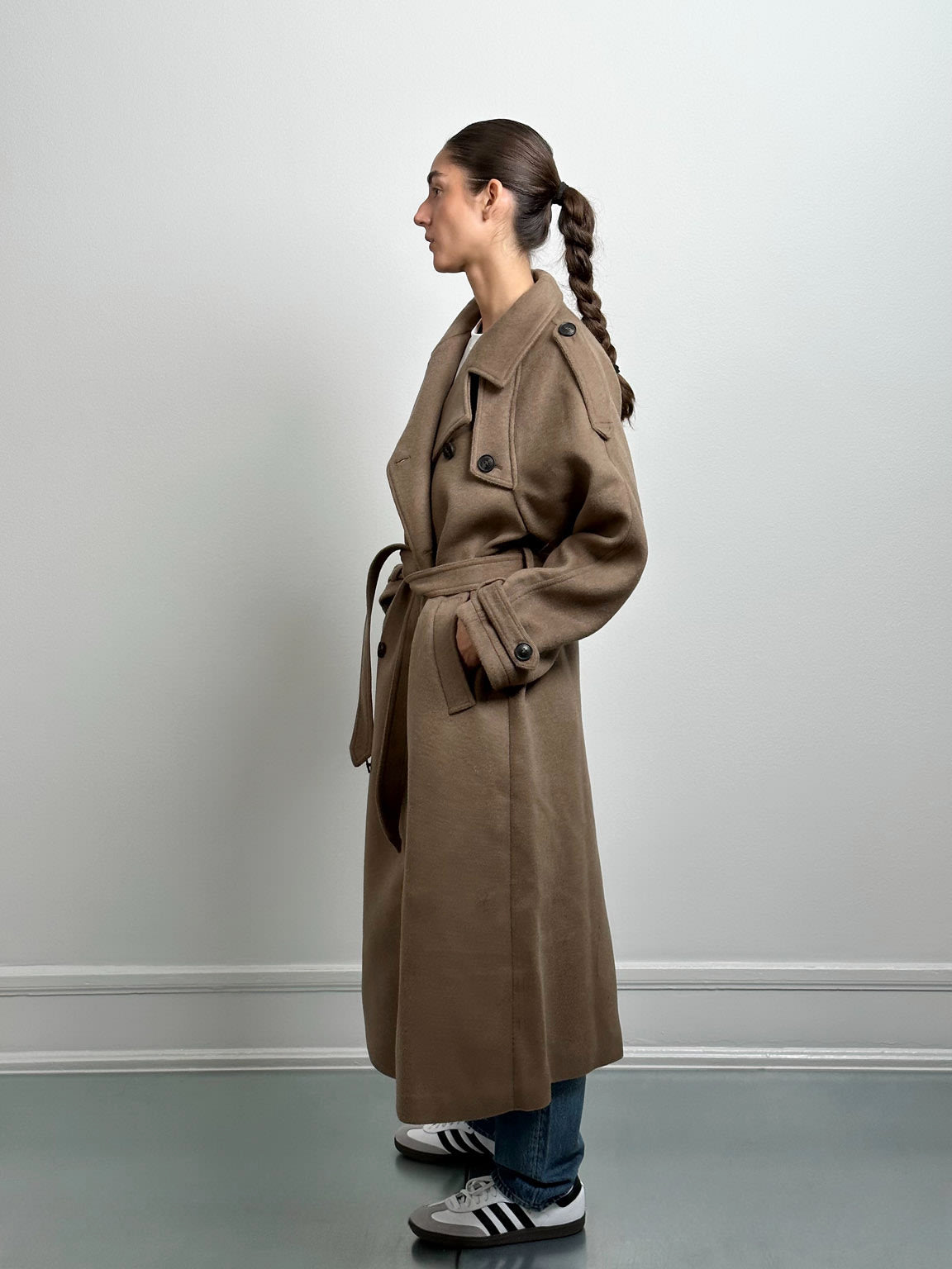 BEA WOOL COAT - BROWN