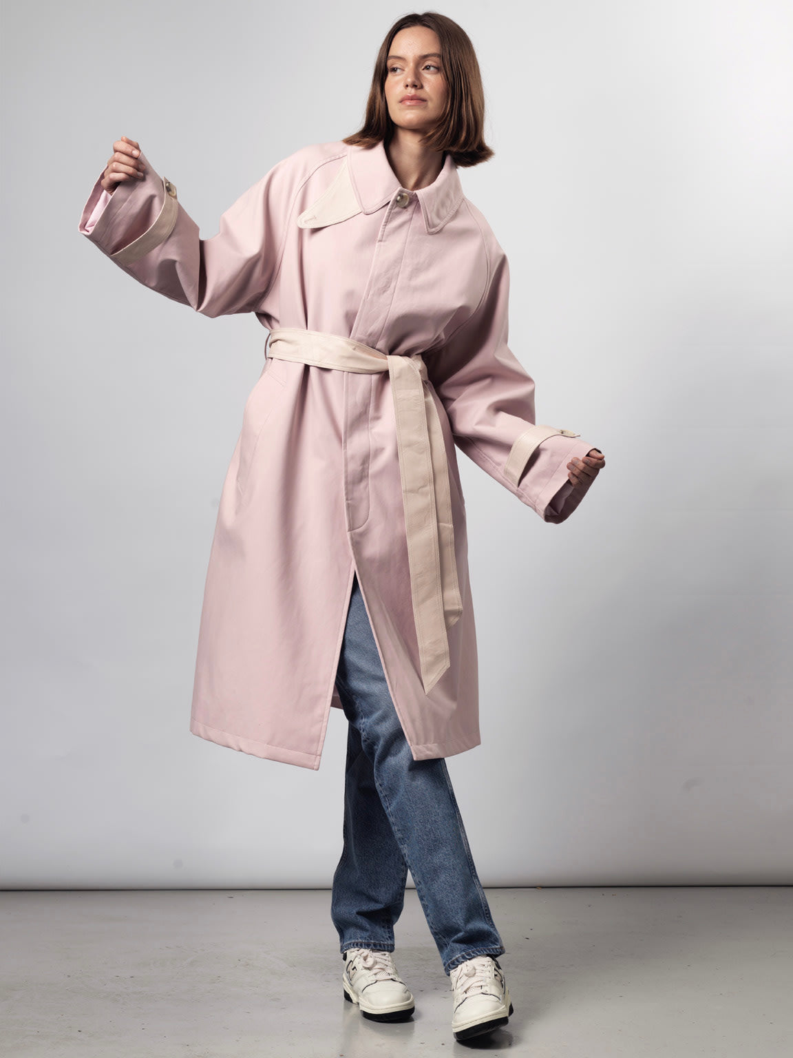 JOLENE CANVAS COAT - LIGHT PINK