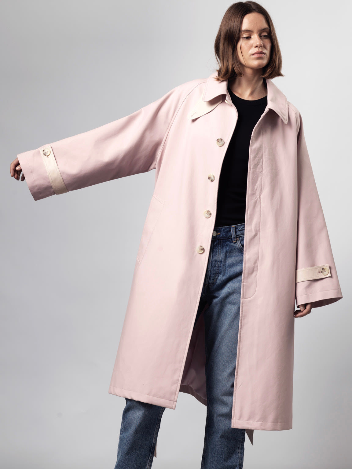 JOLENE CANVAS COAT - LIGHT PINK