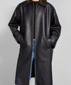 JOSEPH LEATHER COAT - BLACK