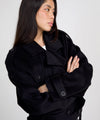 JOHN TRENCH JACKET - WOOL - BLACK