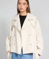 KIRA LINEN JACKET - CREME