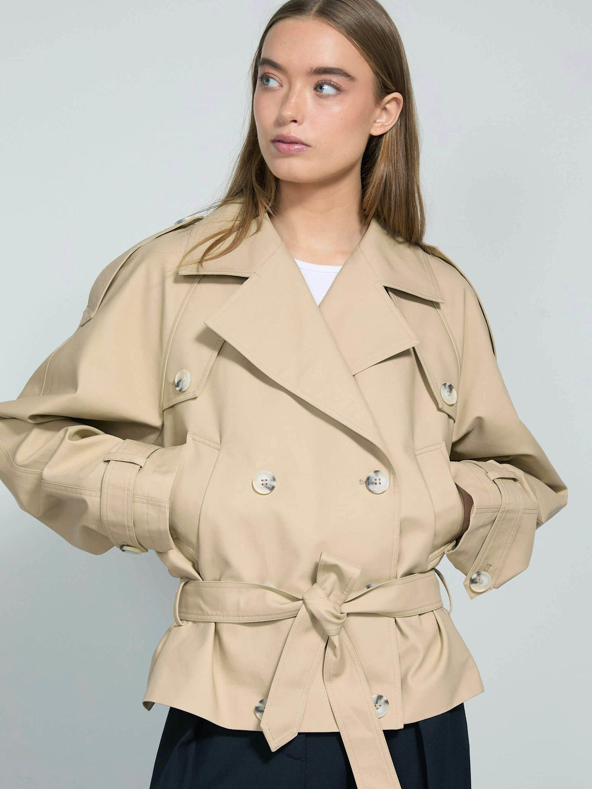 QUINN CANVAS JACKET - BEIGE