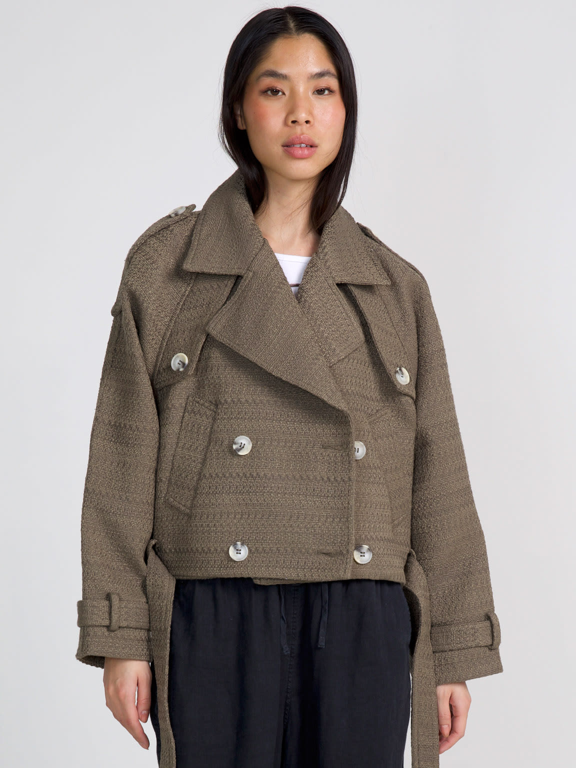 BOBBY TWEED JACKET - DUSTY GREEN