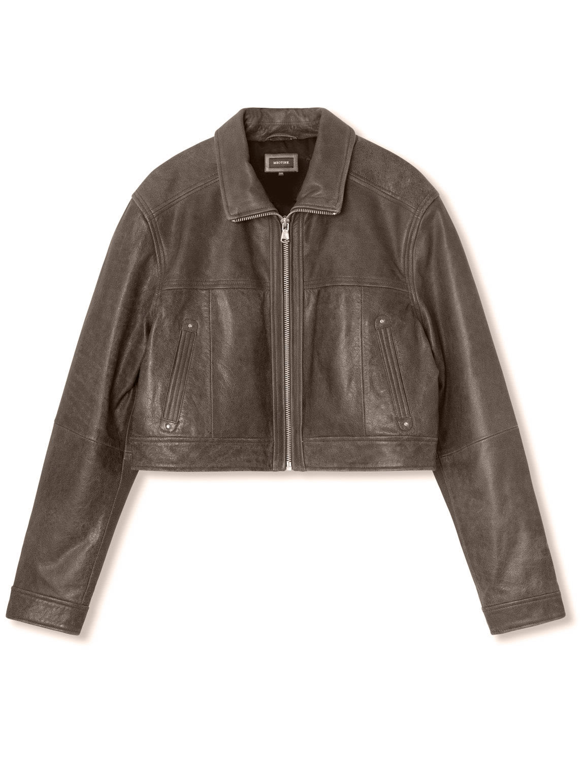 LYLE LEATHER JACKET - BROWN