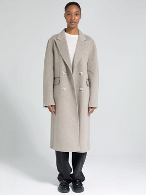 MILES WOOL COAT - BEIGE