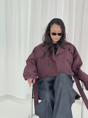 BOBBY CANVAS JACKET - BURGUNDY