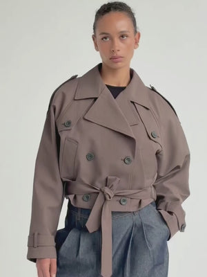 BOBBY CANVAS JACKET - BROWN