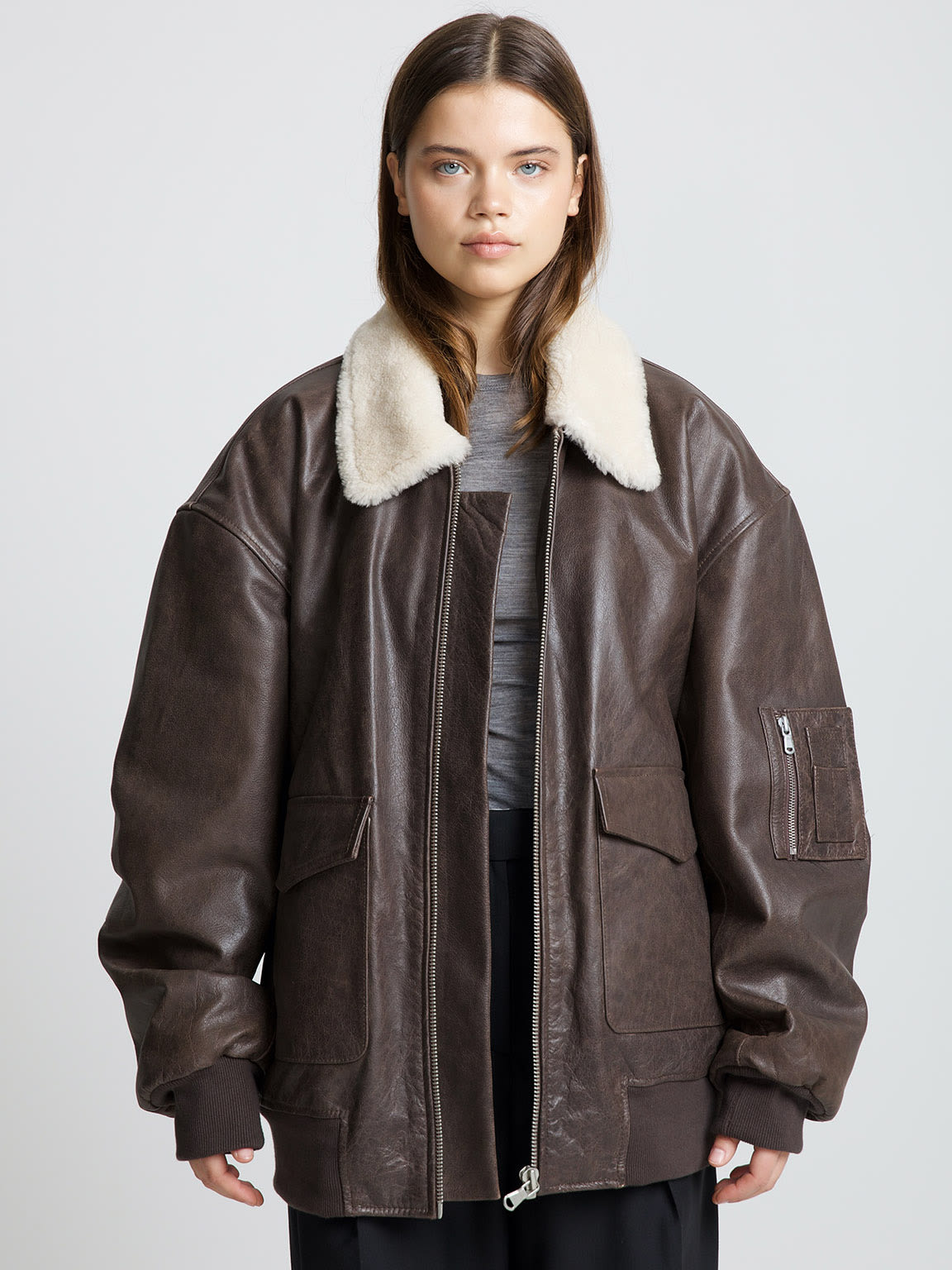 CLYDE BOMBER - SHEARLING