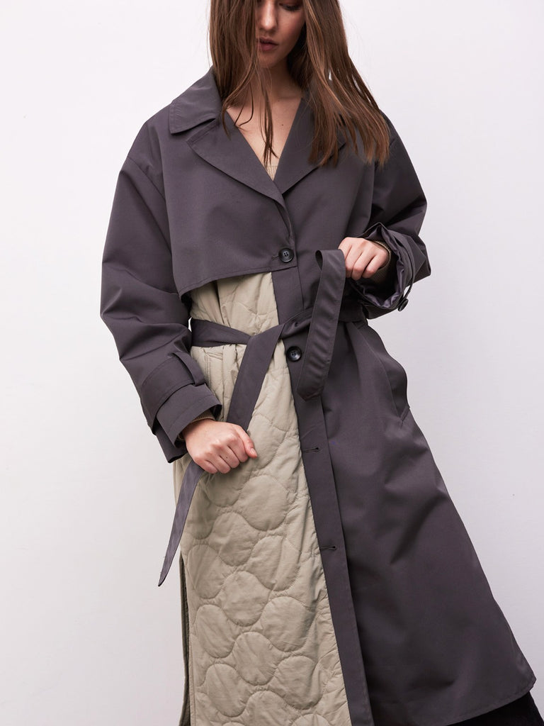 SAFIO TRENCHCOAT - GREY