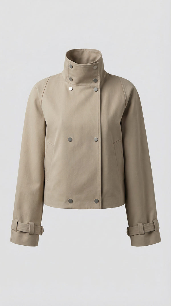 SKYLER CROPPED JACKET - BEIGE
