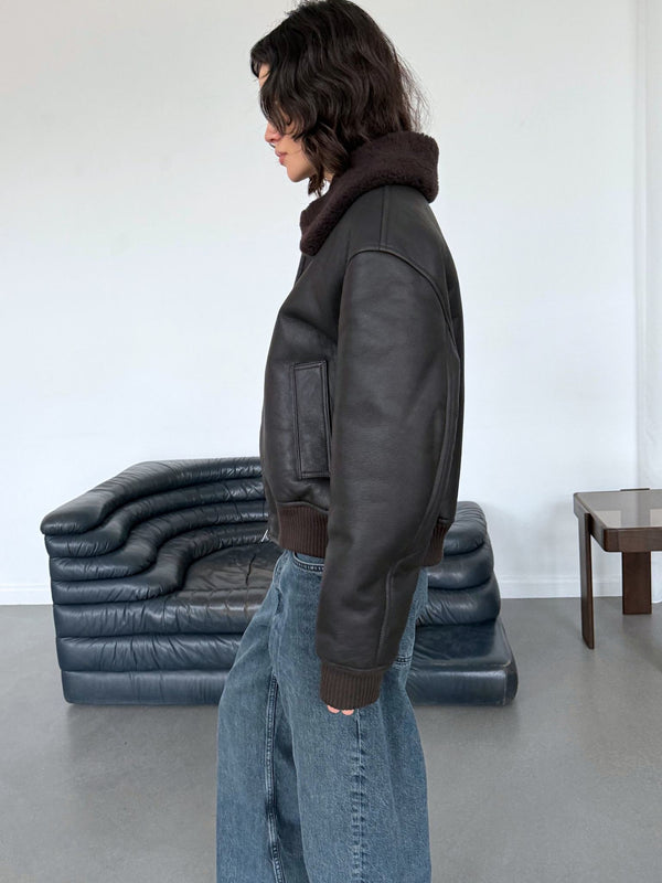 SOHO BOMBER - DARK BROWN