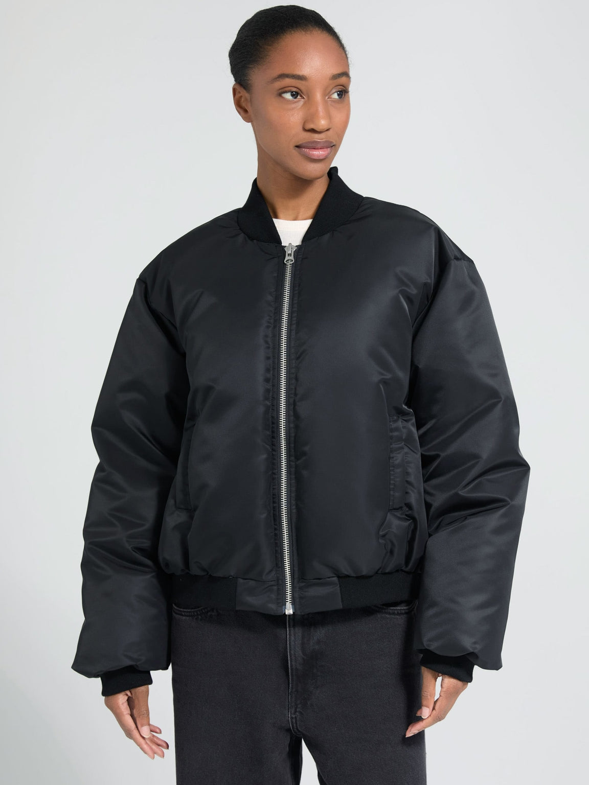 SOL BOMBER JACKET - BLACK